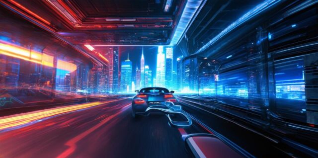 What is an example of augmented reality?