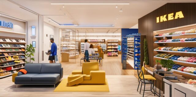 Which is an example of a retailer using augmented reality?